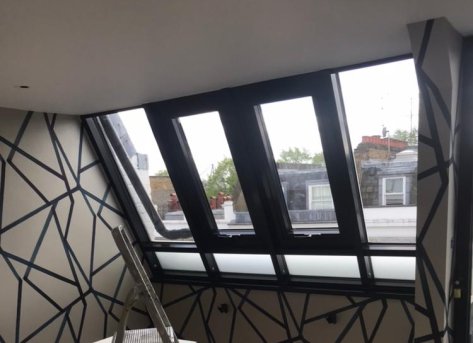 Wallpapering photo